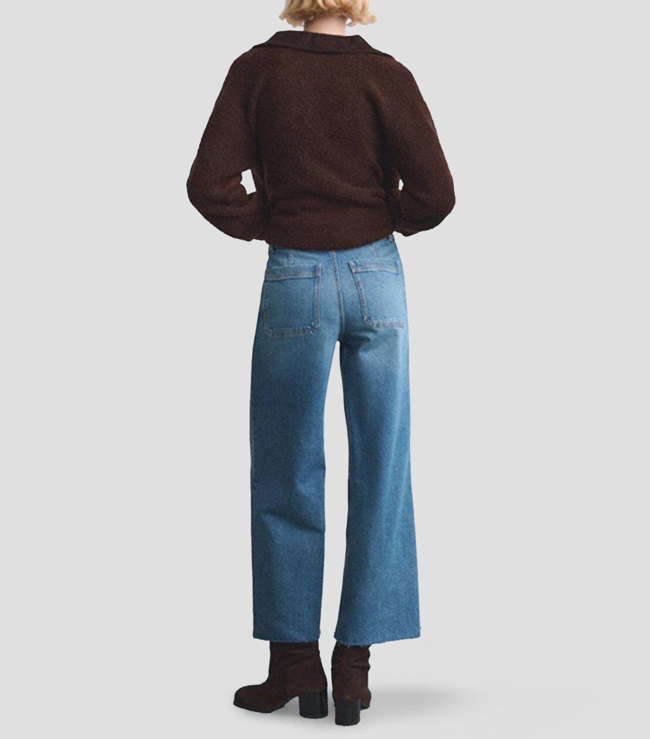 Jeans wideleg culotte Mujer